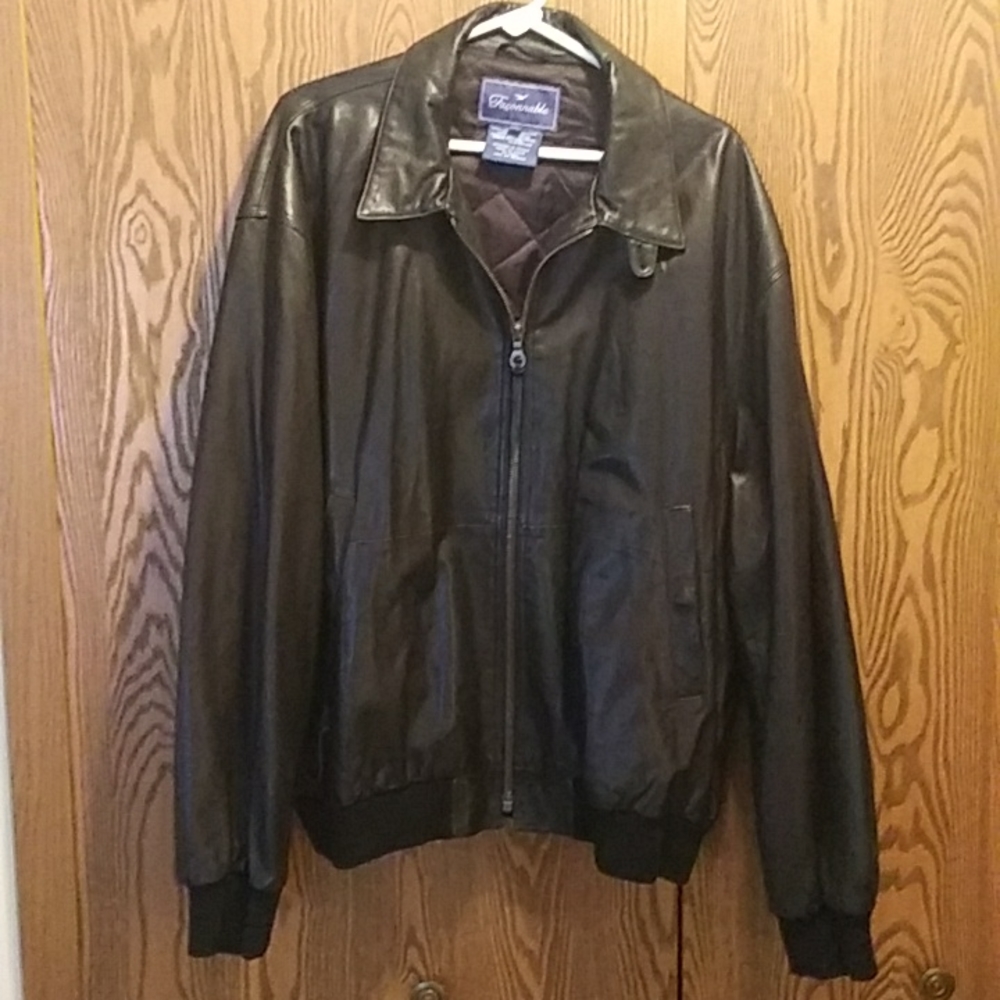 Falconnable Lambskin Leather Jacket, XL. Excellent Condition